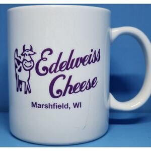 Edelweiss Cheese Marshfield Wisconsin Advertising Mug Cup Ceramic SEE DESC & Pic